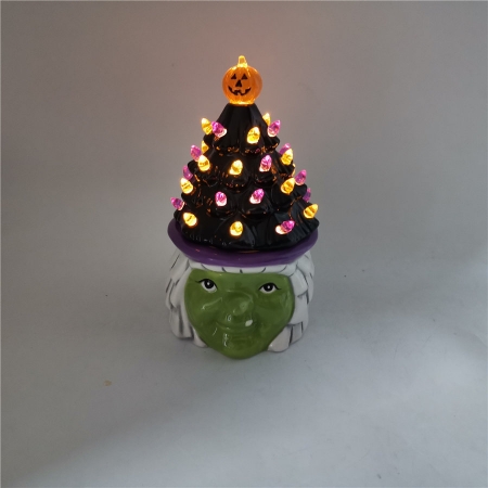 CERAMIC HALLOWEEN DECORATION WITH LED